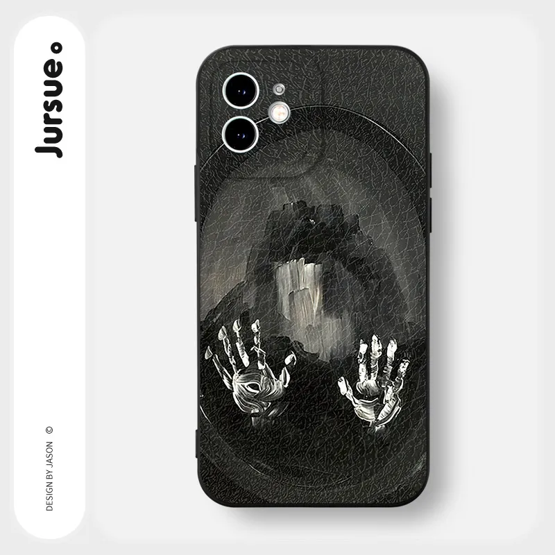 Ảnh Ốp lưng JURSUE mềm chống bẩn hình độc lạ ngầu đen Cho iPhone 16 15 14 13 12 11 Pro Max SE 2020 X XR XS ip 8 7 Plus Y3151 1
