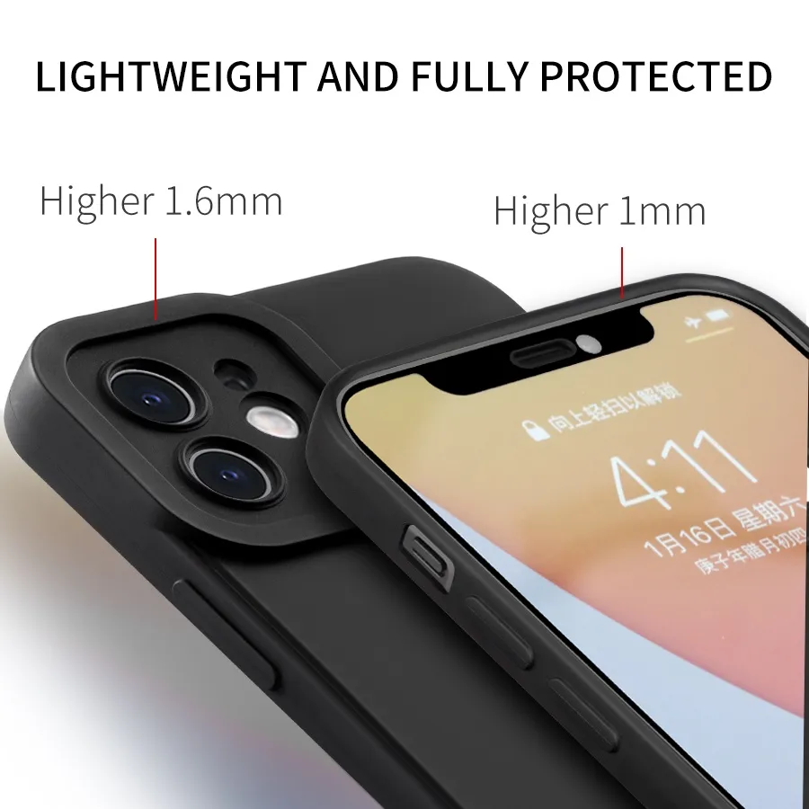 Ảnh Ốp lưng JURSUE mềm chống sốc chống bẩn viền vuông cho iPhone 16 15 14 13 12 11 pro max se 2020 x xr XS ip 8 7 Plus Y0 4