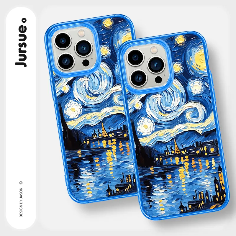 Ảnh Ốp lưng JURSUE mềm chống sốc hình độc lạ ngầu màu Cho iPhone 16 15 14 13 12 11 Pro Max SE 2020 X XR XS ip 8 7 Plus Y3899 2