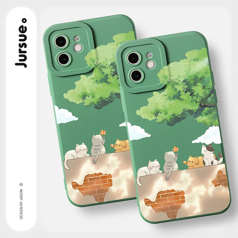 Ảnh Ốp lưng JURSUE mềm chống sốc hình dễ thương đẹp độc lạ Cho iPhone 16 15 14 13 12 11 Pro Max SE 2020 X XR XS ip 8 7 Plus Y3239 2