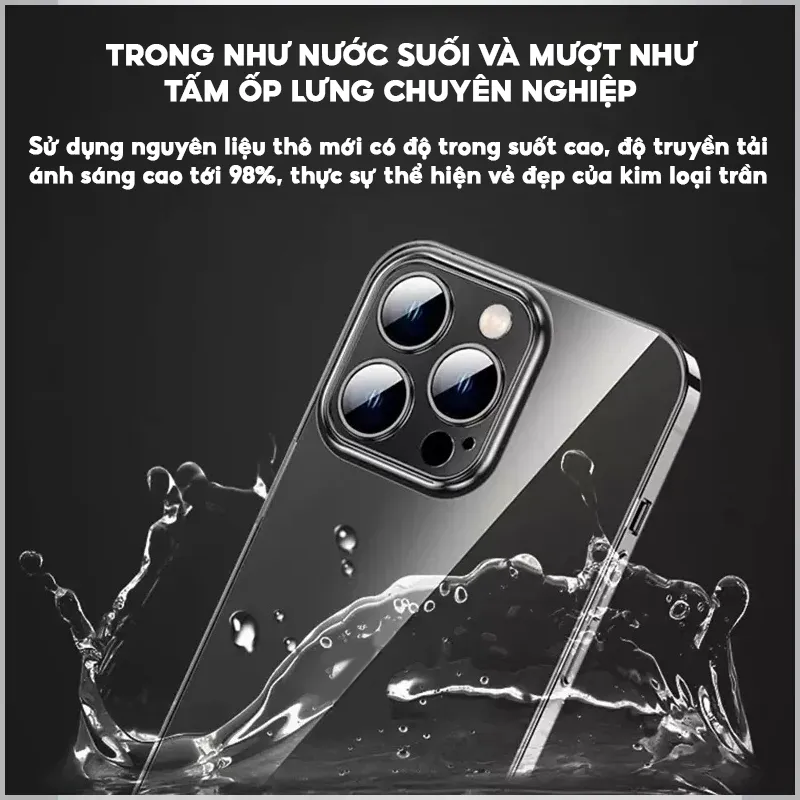 Ảnh Ốp Lưng Likgus Trong Suốt Màng Bảo Vệ Camera Full Cứng Không Ố Vàng Cho IP 14-15-16-Pro-Plus-Promax 4