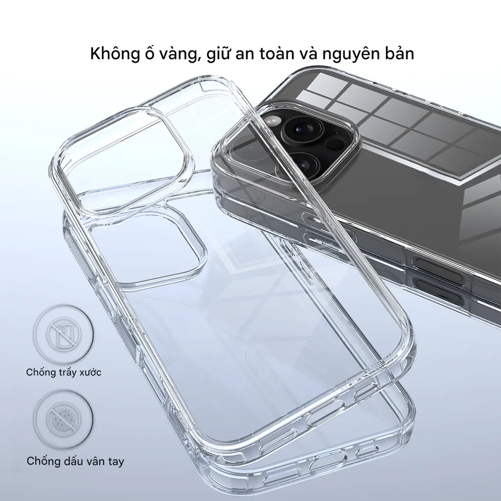 Ảnh Ốp Lưng Likgus Trong Suốt Viền TPU Chống Sốc Lưng PC Cứng Chống Ố Vàng Cho IP 11-16-Pro-Plus-Promax 2