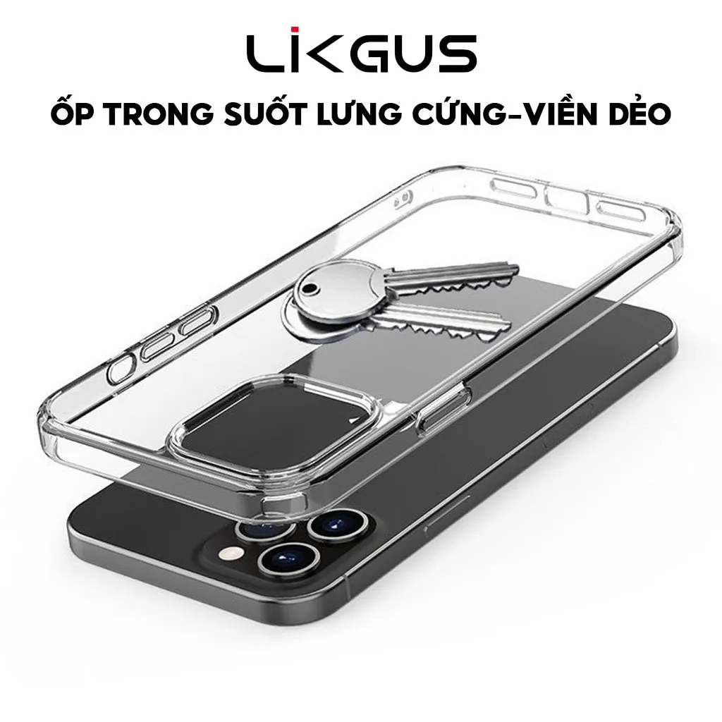 Ảnh Ốp Lưng LIKGUS Trong Suốt-Viền Dẻo - 4 Túi Khí Chống Sốc Cực Tốt Dùng Cho IP Series 11-12-13-14-15 2