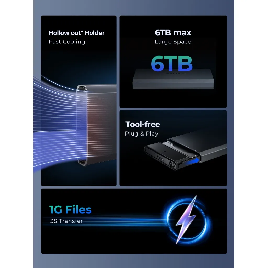 Ảnh Ốp lưng SSD ORICO HDD Hỗ trợ UASP 6Gbps Tương thích với Mac M1 và M2 2