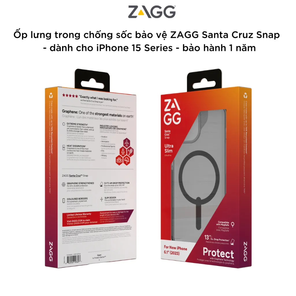 Ảnh Ốp lưng trong ZAGG Santa Cruz Magsafe chống sốc 4m 3