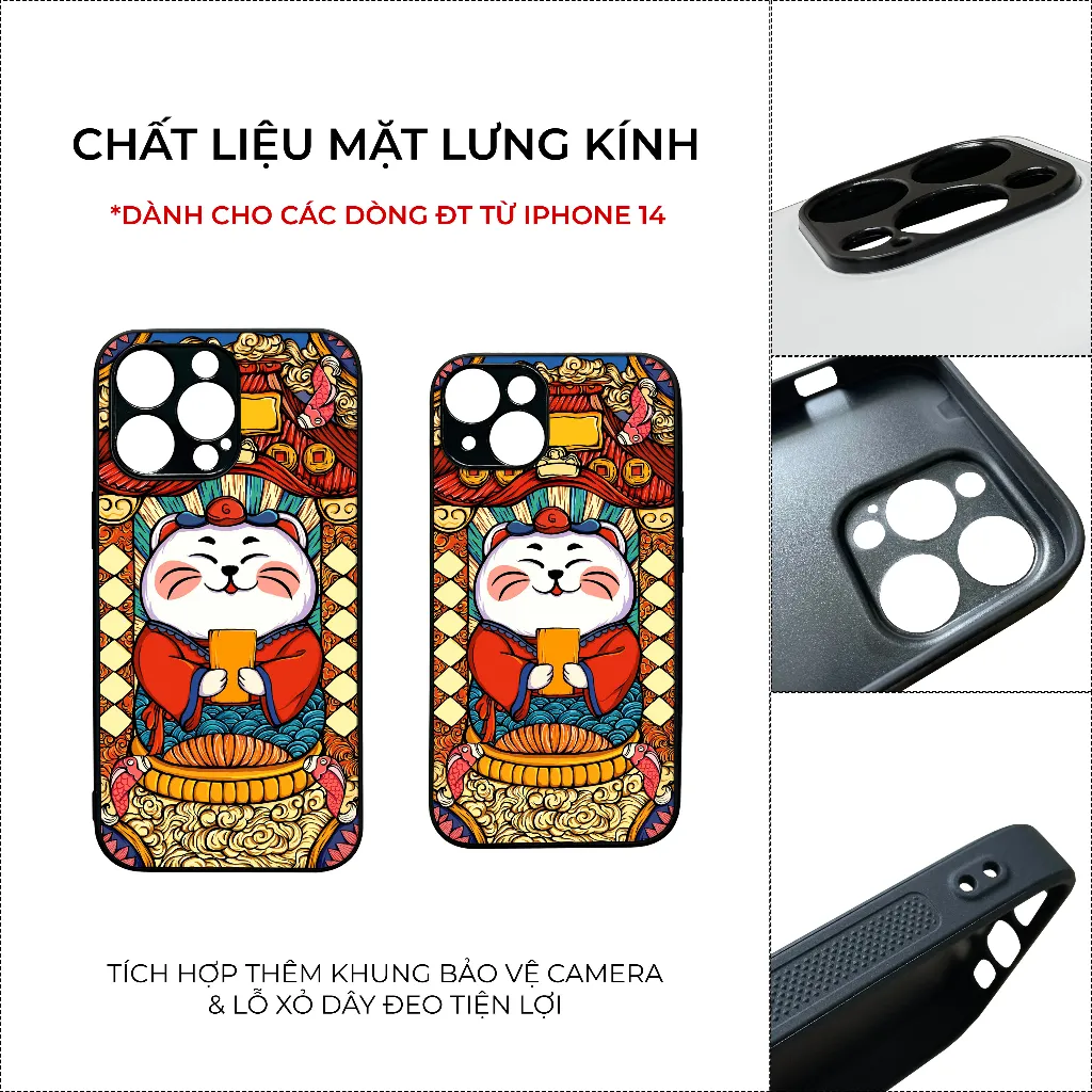Ảnh Ốp lưng Unique Case dành cho điện thoại iPhone Tết Collection Mèo Thần Tài TET037 2