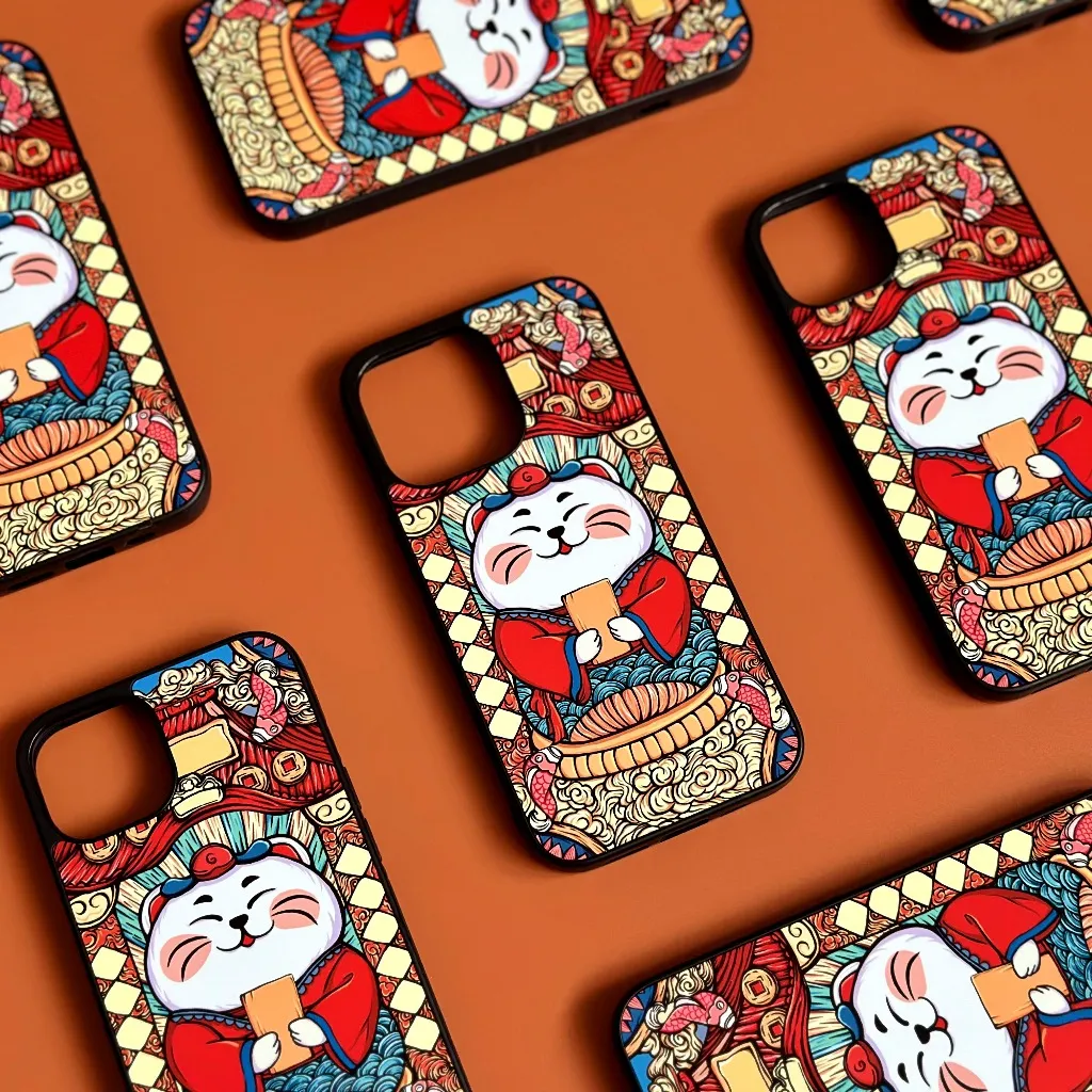 Ảnh Ốp lưng Unique Case dành cho điện thoại iPhone Tết Collection Mèo Thần Tài TET037 3