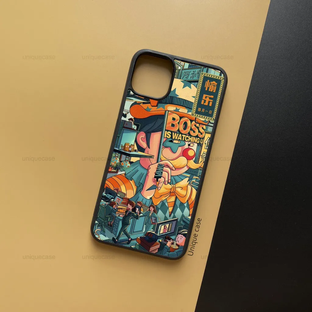 Ảnh Ốp lưng Unique Case dành cho iPhone Chất CHAT023 "Boss is watching" 3