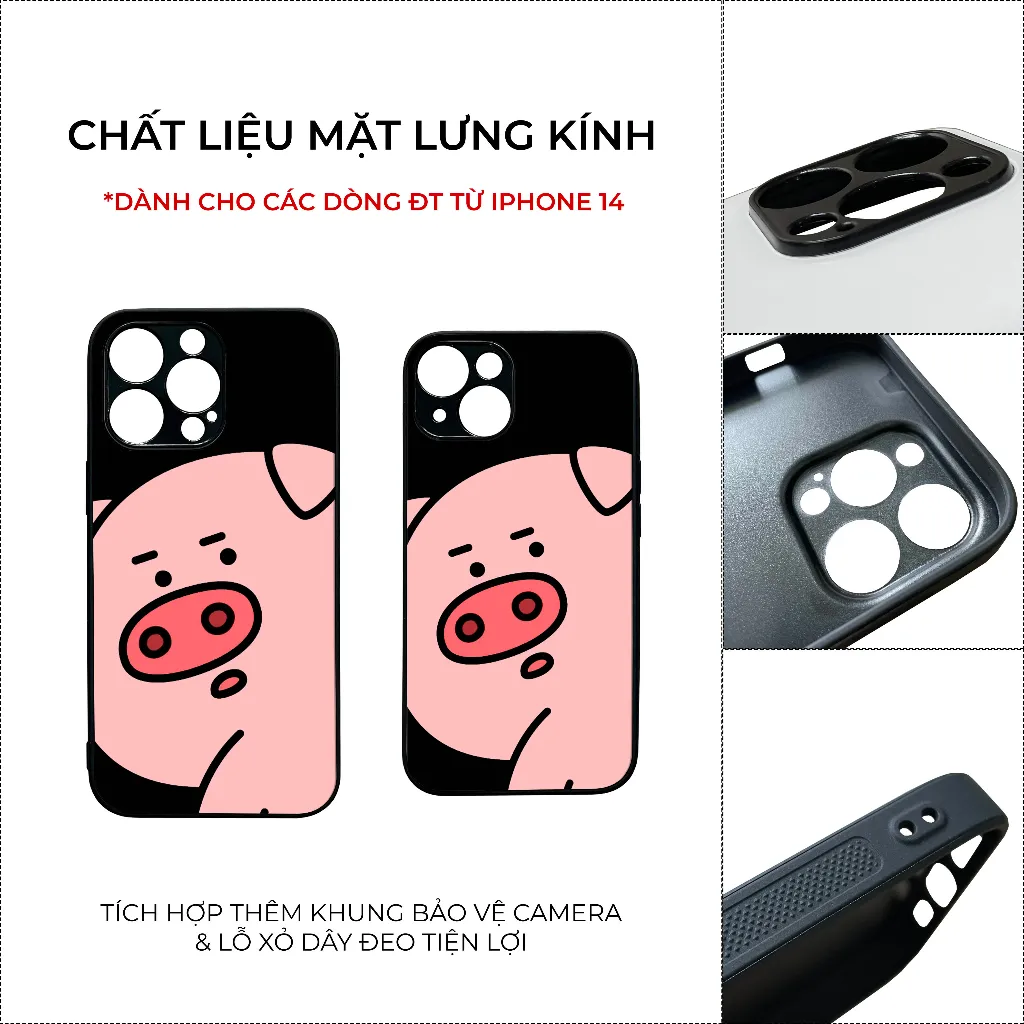 Ảnh Ốp lưng Unique Case dành cho iPhone hình heo Animal ANI068 1