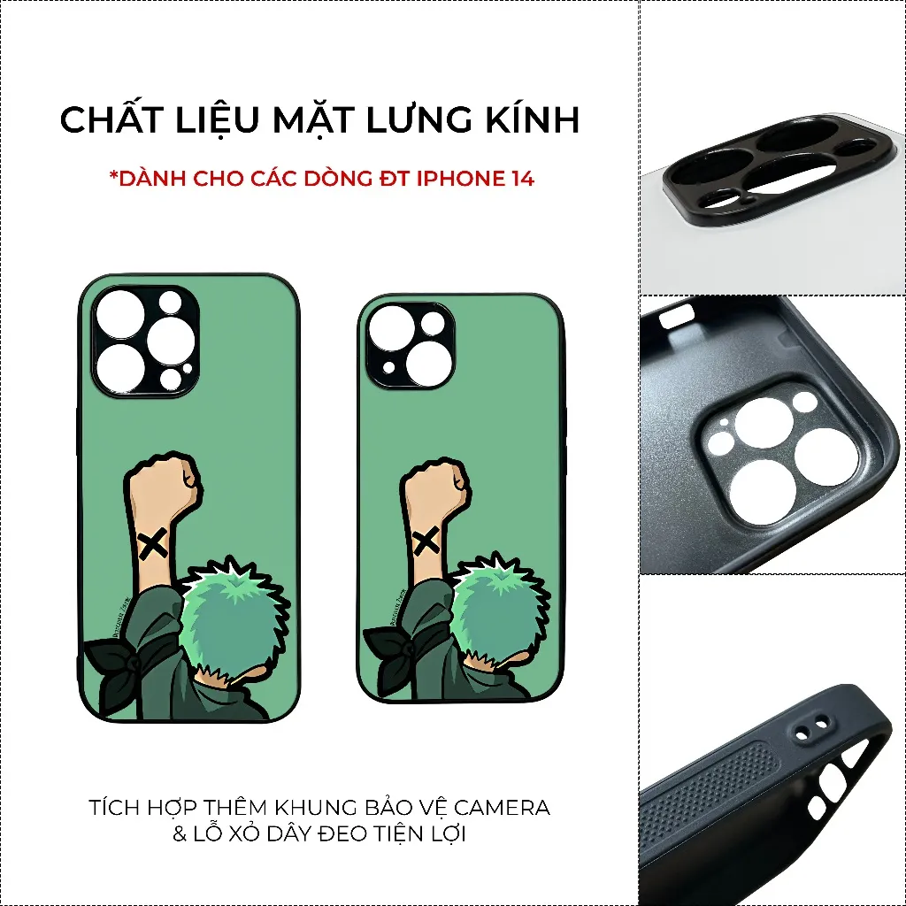 Ảnh Ốp lưng Unique Case dành cho iPhone in hình one piece zoro OP002 1