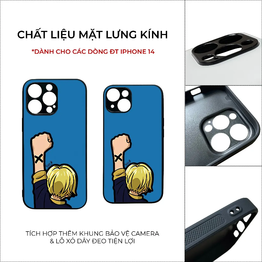 Ảnh Ốp lưng Unique Case dành cho iPhone in hình one piece sanji OP003 1