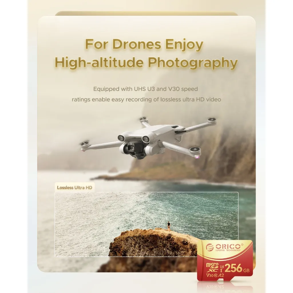 Ảnh Orico 32GB 64GB 128GB Micro SD microSDXC Full HD và 4K UHD cho Camera Drone Dash Cam (ORICO-F3) 4