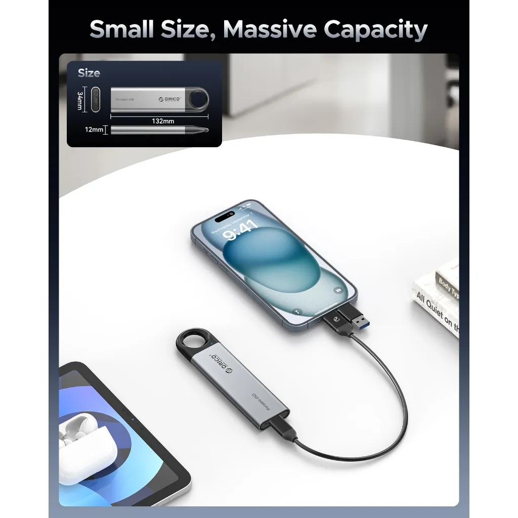 Ảnh Orico C5 Ring ổ cứng di động 256GB 512GB 1TB Type C For Iphone Android Macbook(ORICO C5) 1