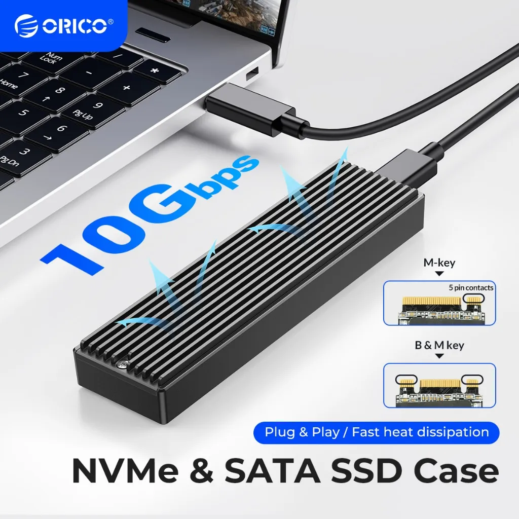 Ảnh Orico M.2 NVME Vỏ USB C Gen2 PCIe SSD M2 SATA NGFF SSD Cho 2230 / 2242 / 2260 / 2280 (M2PF)) 1