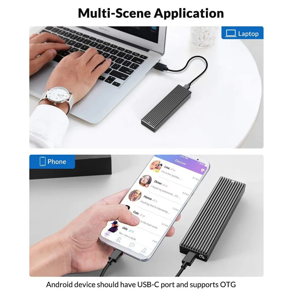 Ảnh Orico M.2 NVME Vỏ USB C Gen2 PCIe SSD M2 SATA NGFF SSD Cho 2230 / 2242 / 2260 / 2280 (M2PF)) 3