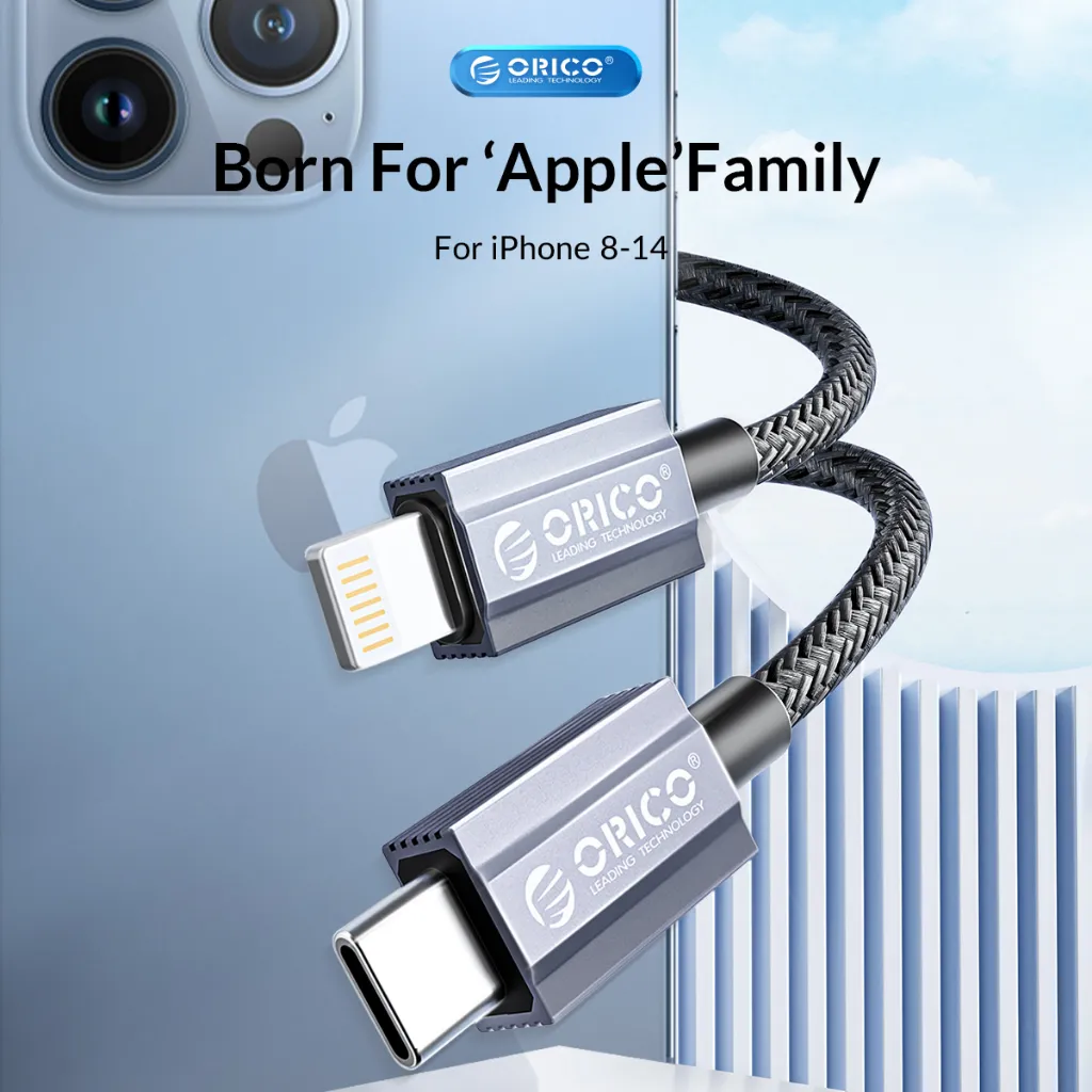 Ảnh Orico PD 29W USB C Sang Lightning PD Cáp Sạc Nhanh Đồng Bộ Truyền Dữ Liệu USB C Loại C TypeC iPhone 14 Apple 1