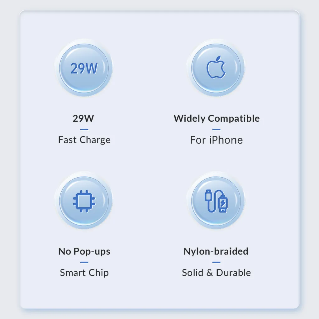 Ảnh Orico PD 29W USB C Sang Lightning PD Cáp Sạc Nhanh Đồng Bộ Truyền Dữ Liệu USB C Loại C TypeC iPhone 14 Apple 2