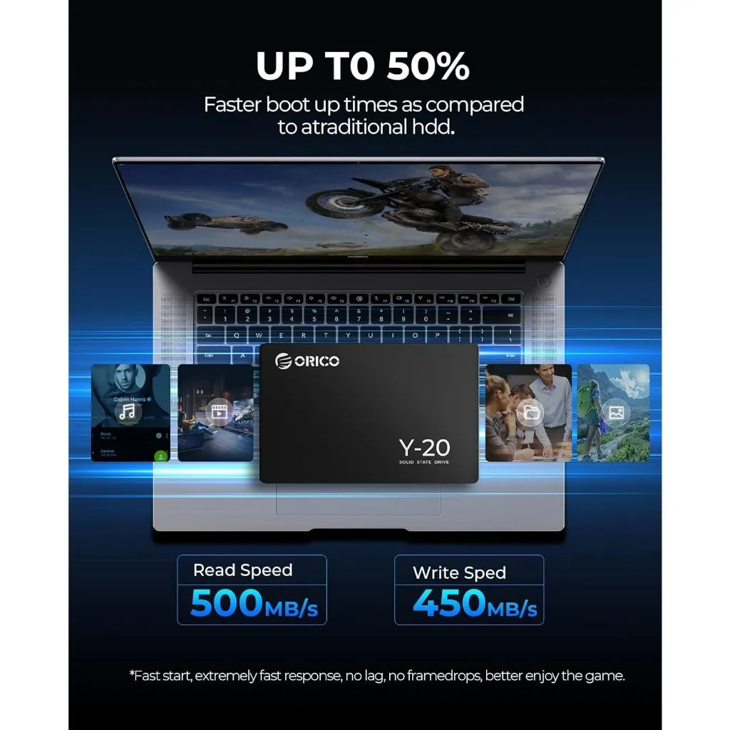 Ảnh Orico SSD 2.5 SATA3.0 128GB 256GB 512GB Ổ cứng thể rắn cho máy tính để bàn máy tính xách tay (ORICO-Y20) 2
