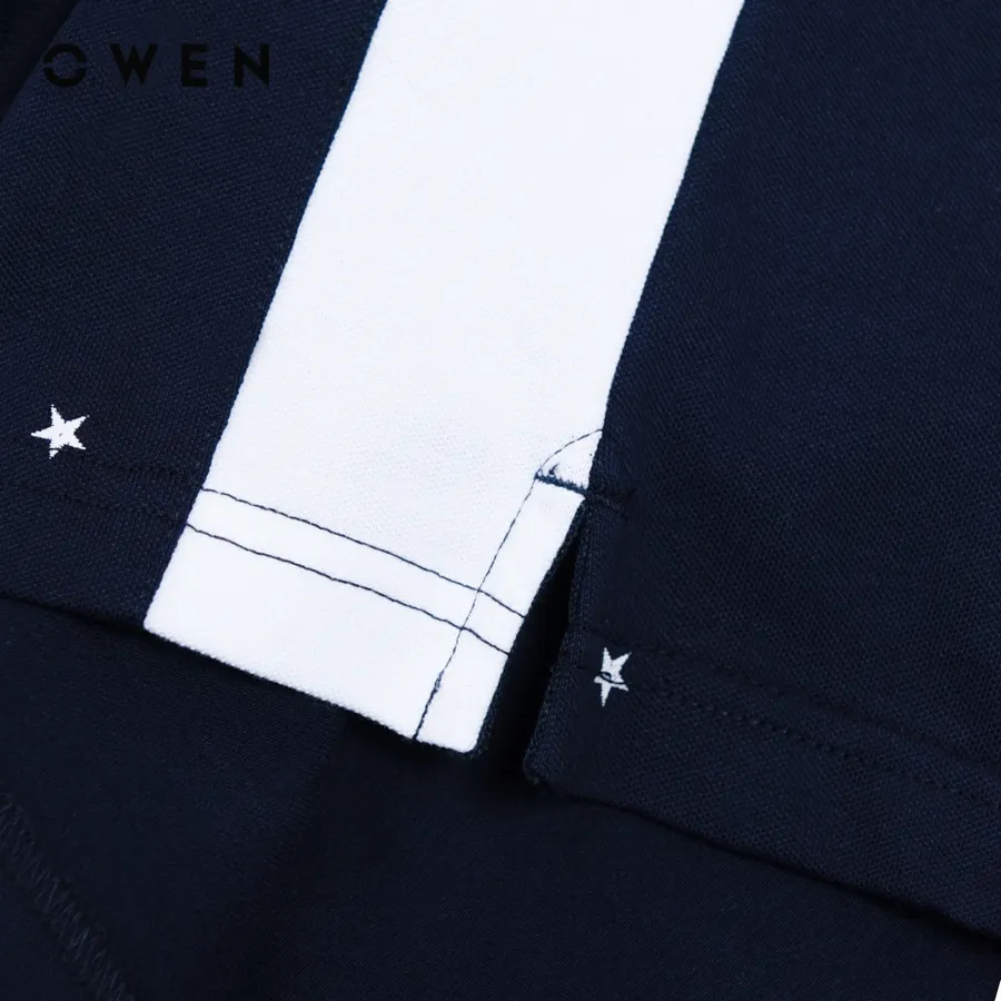 Ảnh OWEN - Áo polo ngắn tay Body Fit APV243781 màu Xanh tím than chất liệu CVC Spandex 2