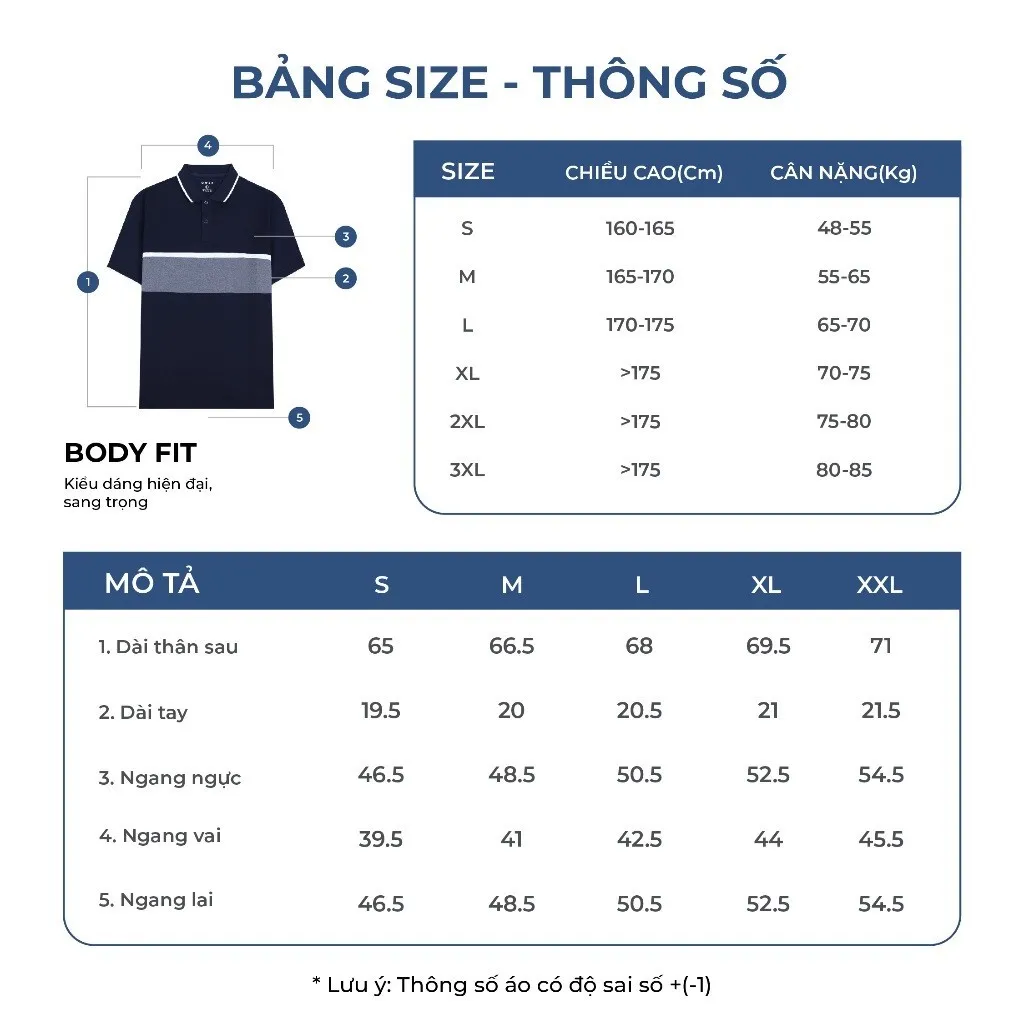 Ảnh OWEN - Áo polo ngắn tay Body Fit APV231499 màu Navy chất liệu Cotton - Spandex 4