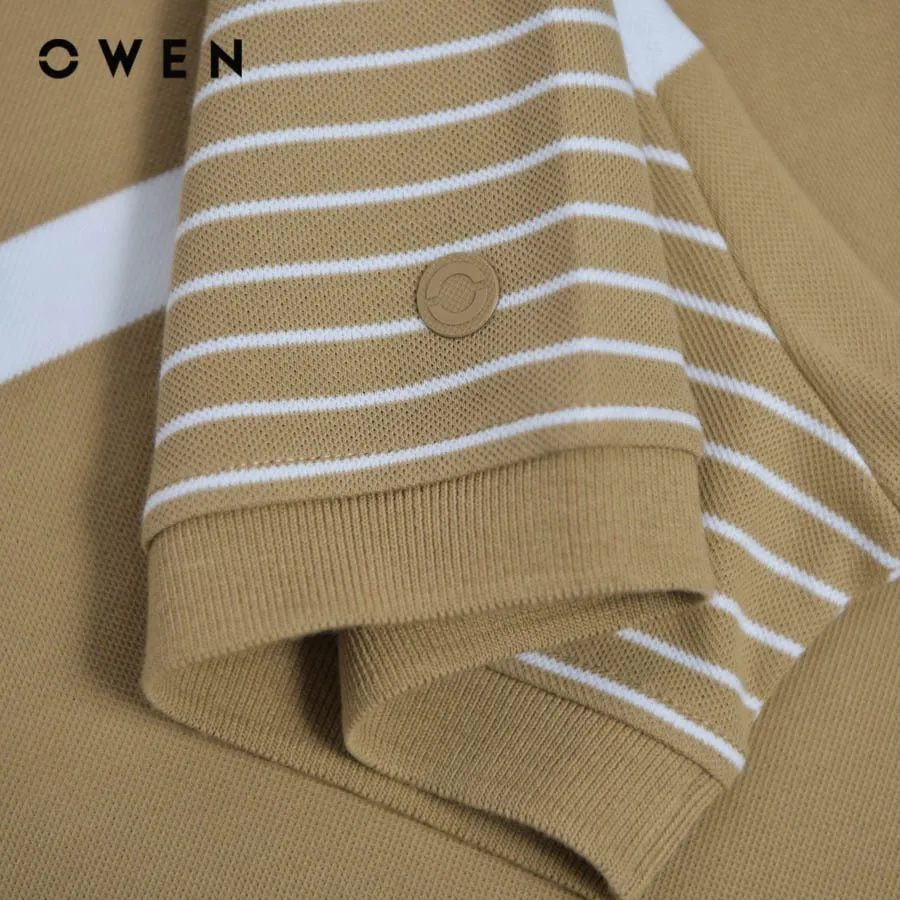 Ảnh OWEN - Áo polo ngắn tay Bodyfit APV253633 màu Vàng đậm chất liệu Cotton-Poly-Spandex 2