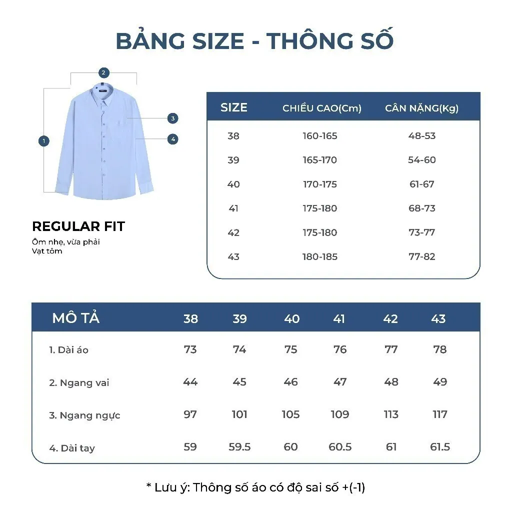 Ảnh OWEN - Áo sơ mi dài tay Regular Fit AR230356D màu Xanh chất liệu Bamboo 4