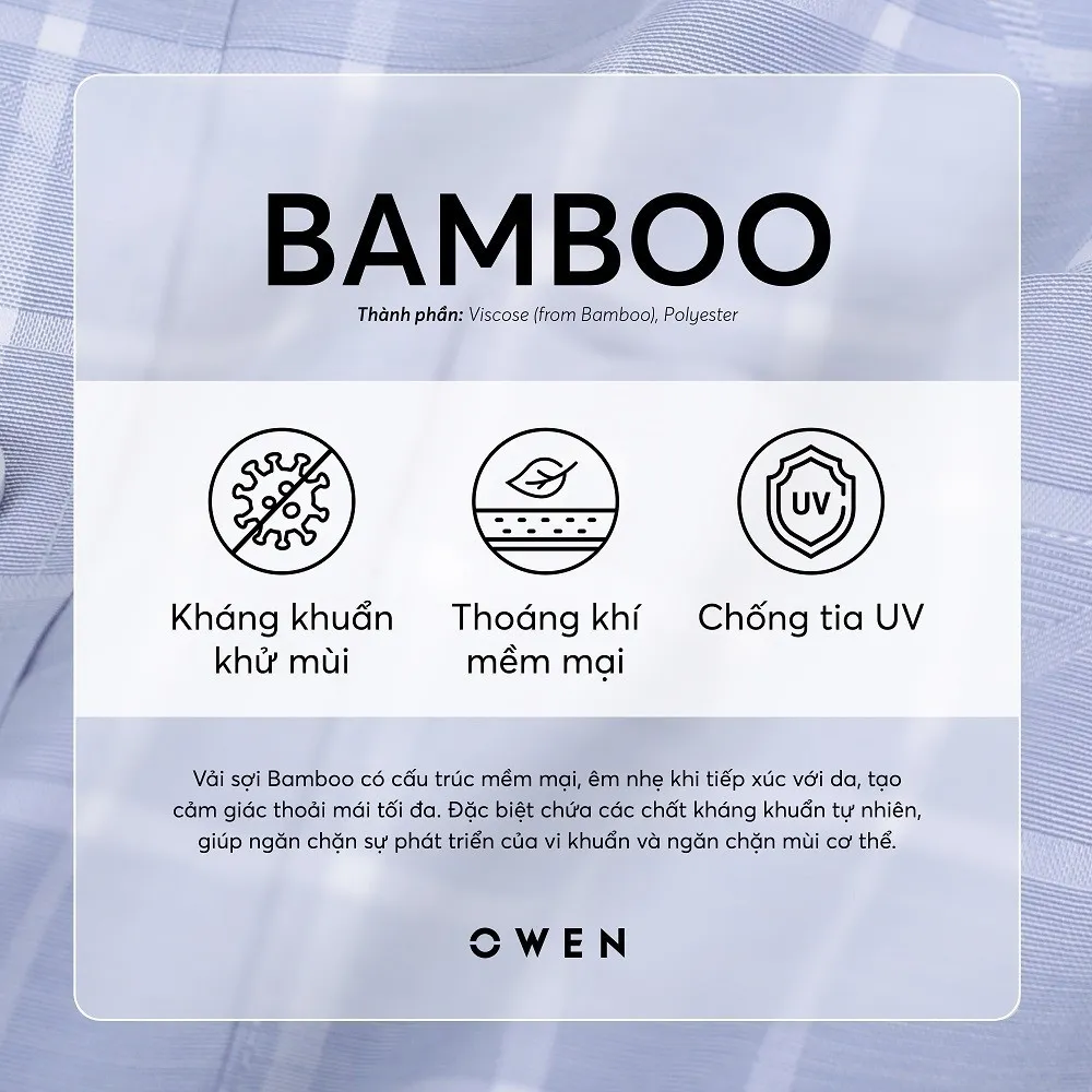 Ảnh OWEN - Áo sơ mi dài tay Regular Fit AR230218DT màu Ghi chất liệu Bamboo 4