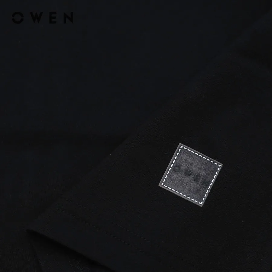 Ảnh OWEN - Áo Tshirt ngắn tay Body Fit TSN231459 màu Đen chất liệu CVC Spandex 2