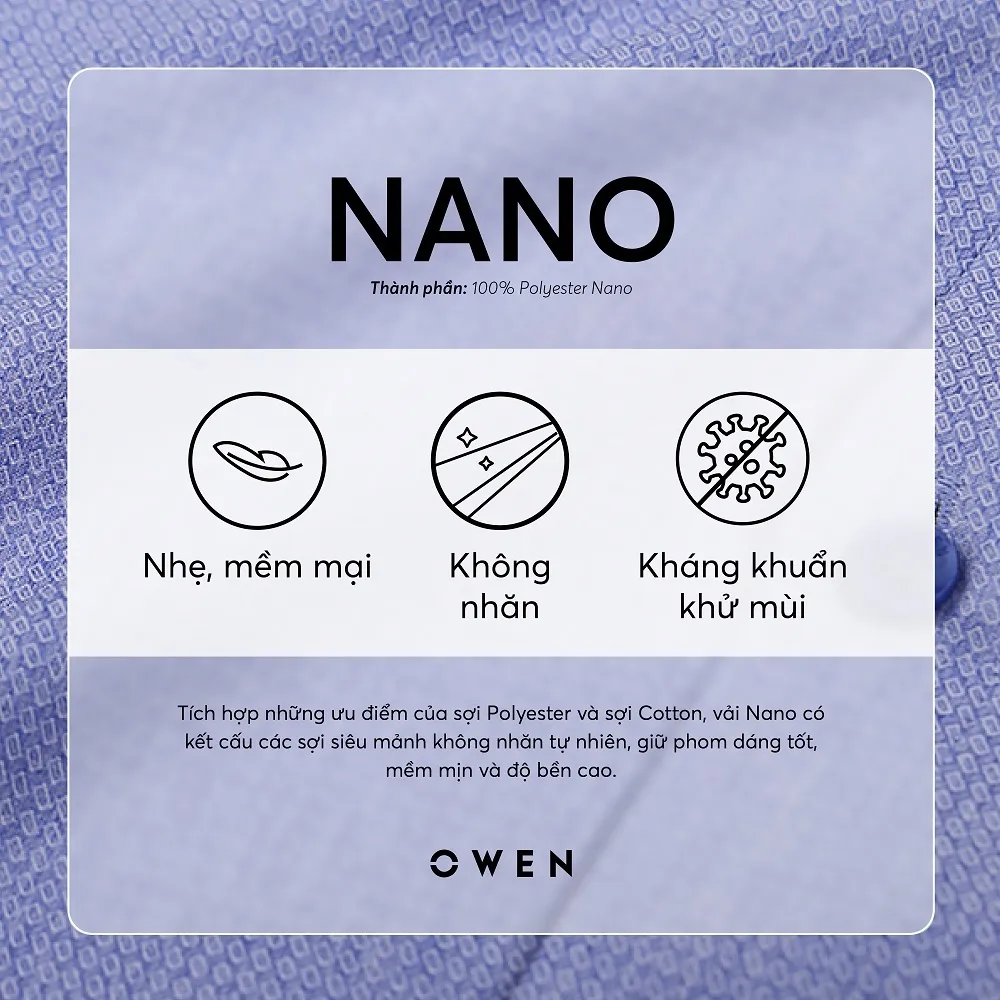 Ảnh OWEN - Quần tây Slim Fit Tăng đơ QST242825 màu Xám đậm chất liệu Polyester Nano 3