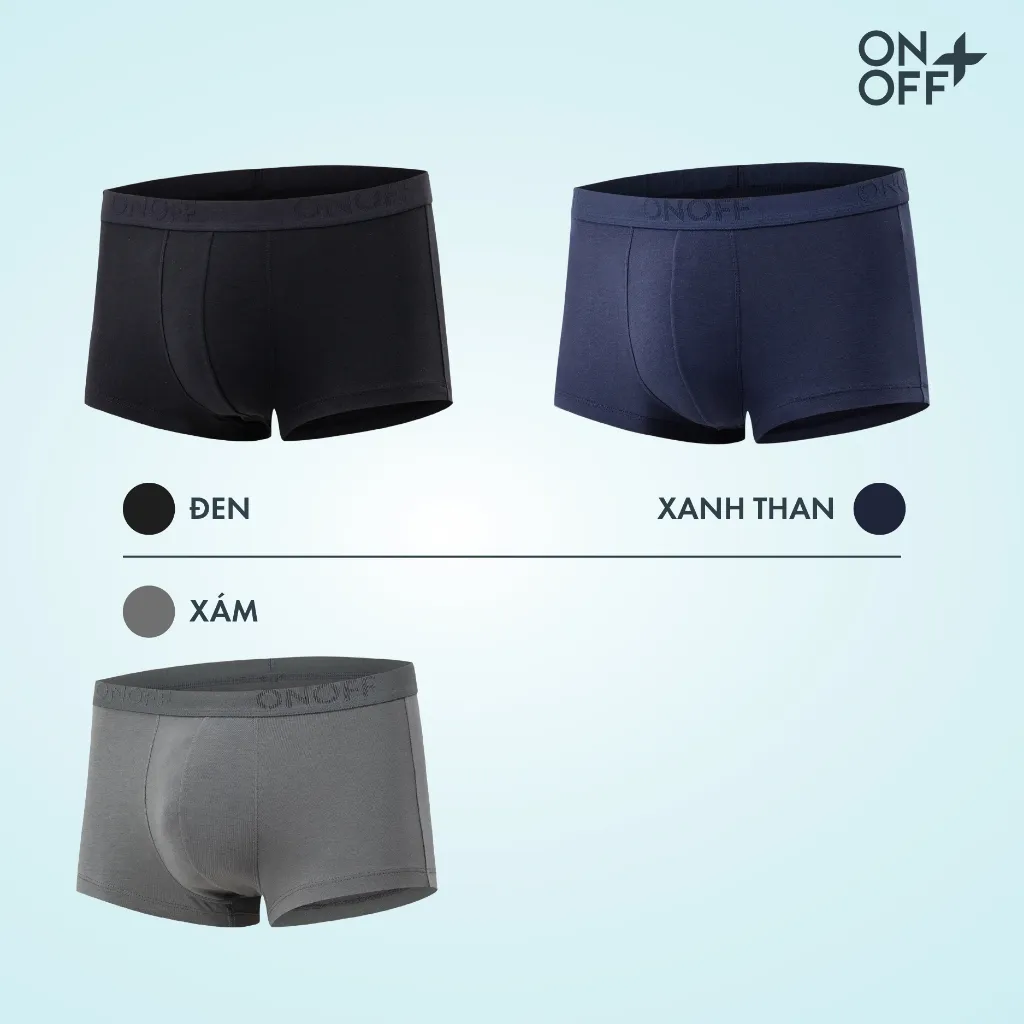 Ảnh Pack tiện lợi 3 quần lót nam ONOFF dáng trunk (boxer) thoáng mát, kháng khuẩn, khử mùi 18UO24A317 4