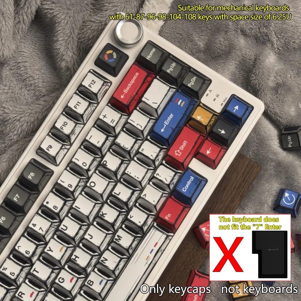 Ảnh Pbt Cherry Profile 130 / 131 / 128 / 135 Phím Bộ keycaps màu cho bàn phím cơ RK 1