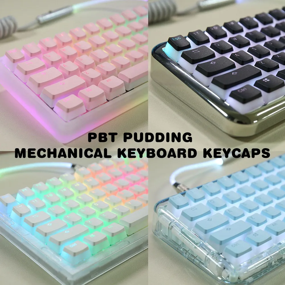 Ảnh Pbt Pudding Trọn Bộ Keycaps Thích Hợp Cho Royal Kludge Tất Cả Các Bàn Phím, Tất Cả Trong Nhiều Màu Tự Làm 2