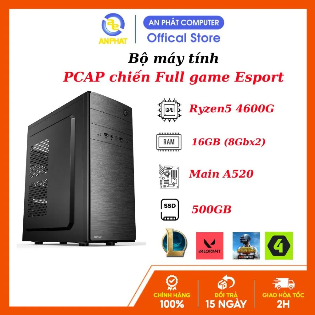 Ảnh PCAP Gaming và Văn Phòng ( R5-5600G 6C12T | 16GB DDR4 DualChannel | 500GB SSD | VEGA7 | HDMI | DVI | PS2 ) 1