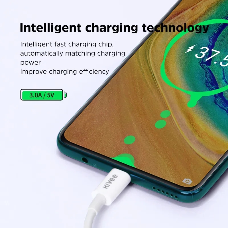 Ảnh 【PD 60W】Cáp sạc nhanh 2 đầu Type C KIVEE CT209 3.0A PD 60W Type C to Type C Samsung Galaxy S10 S9 Xiaomi Redmi Plus 3
