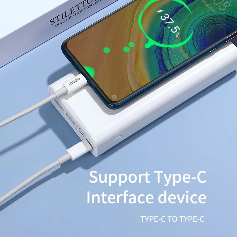 Ảnh 【PD 60W】Cáp sạc nhanh 2 đầu Type C KIVEE CT209 3.0A PD 60W Type C to Type C Samsung Galaxy S10 S9 Xiaomi Redmi Plus 4