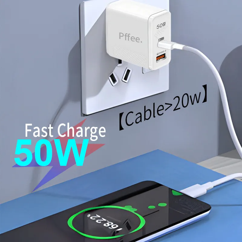 Ảnh Pffee 120W 67W USB C + QC5.0 Sạc Nhanh Loại C Cắm PD Adapter Du Lịch Sạc USB 1