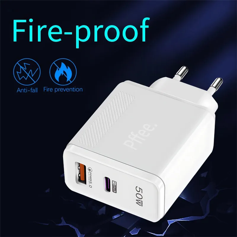 Ảnh Pffee 120W 67W USB C + QC5.0 Sạc Nhanh Loại C Cắm PD Adapter Du Lịch Sạc USB 4