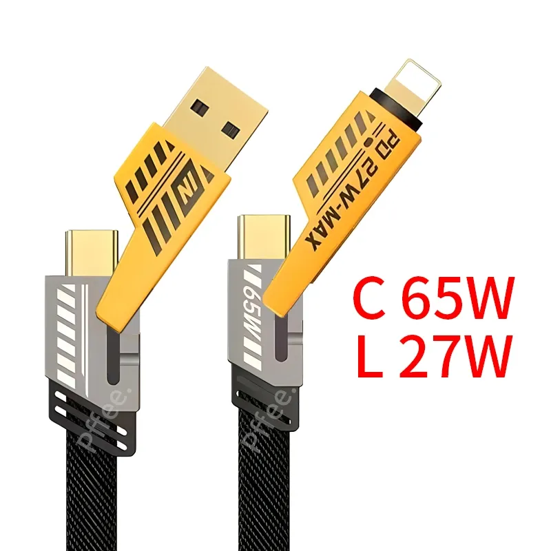 Ảnh Pffee 4in1 100w 65W 6A Cáp USB Loại C Lxxning Kim Loại PD Sạc Nhanh Tất Cả Các Điện Thoại Đa Năng 1