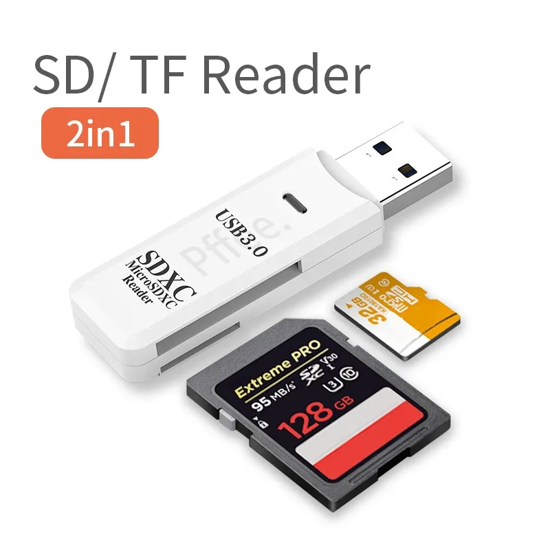 Ảnh Pffee Đầu Đọc Thẻ Nhớ 2 Trong 1 Tốc Độ Cao USB3.0 5G 1