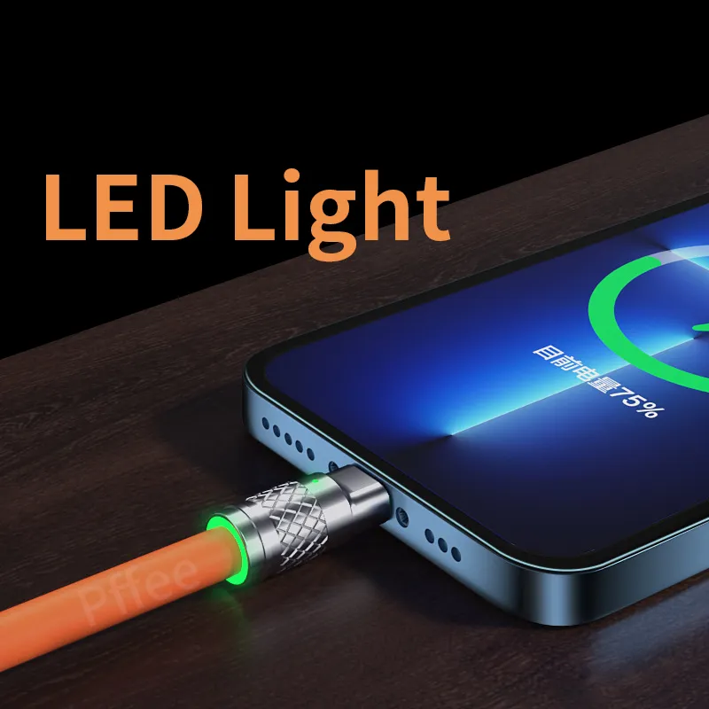 Ảnh Pffee Dây Cáp Sạc Nhanh USB Loại C 3 Trong 1 6A 120W 4