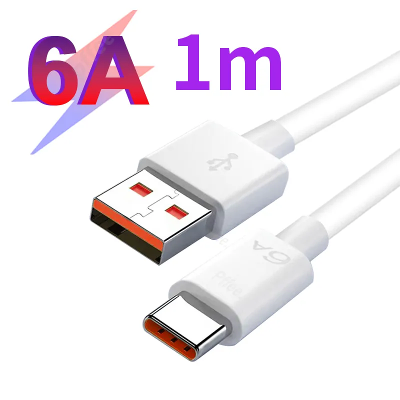 Ảnh Pffee Dây Cáp Sạc Nhanh USB Type C 120W 6A Chuyên Dụng Cho Huawei Xiaomi 1