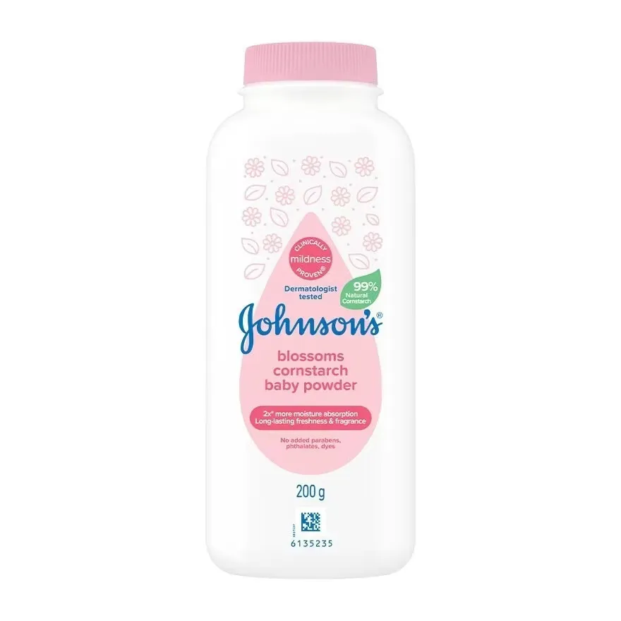 Ảnh Phấn Johnson's Blossoms Cornstarch Baby Powder 200g 2