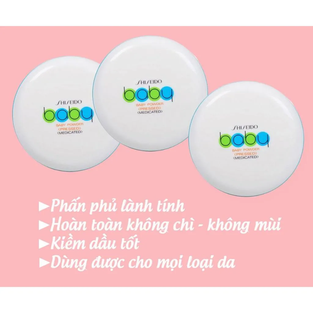 Ảnh Phấn phủ Shiseido Baby Powder Presser 50g nội địa Nhật Bản giúp kiềm dầu 3