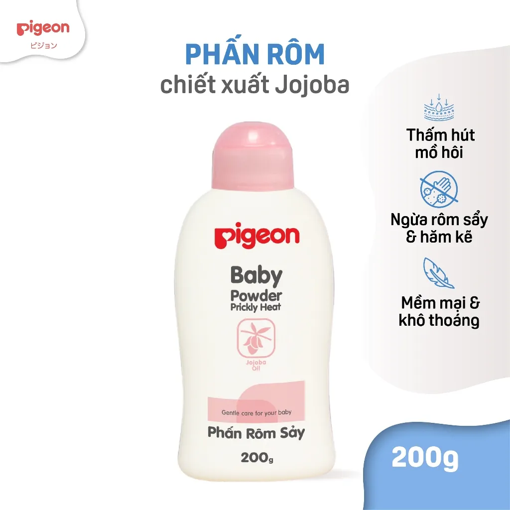 Ảnh Phấn Rôm Sẩy Pigeon Nắp Màu 100g/200g 2
