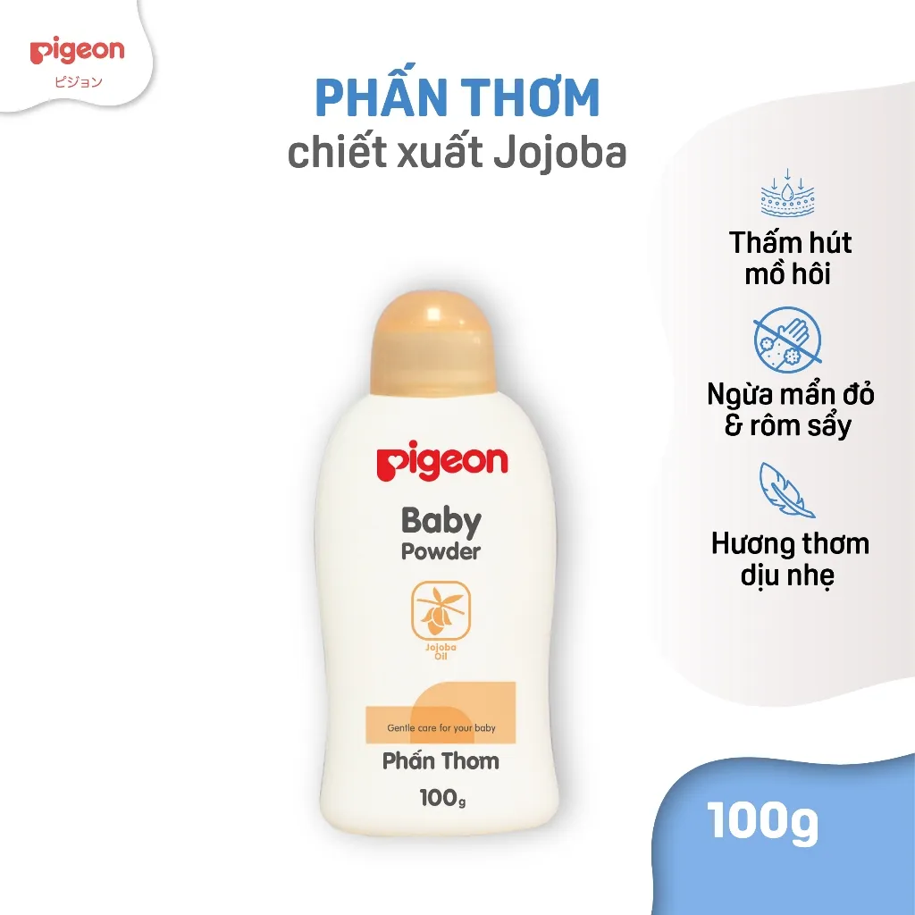 Ảnh Phấn thơm em bé Pigeon Nắp màu 100g/200g/450g 1
