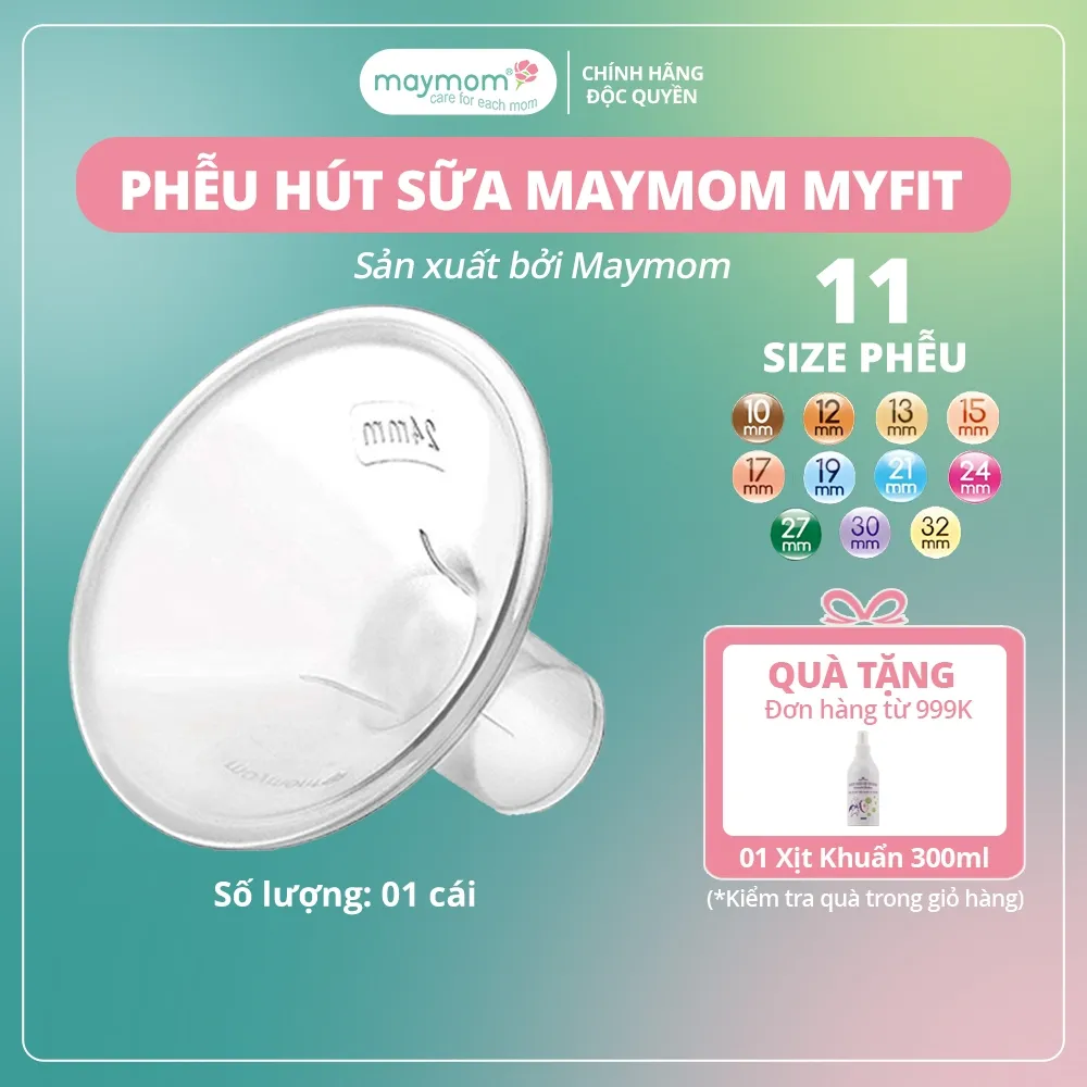 Phễu Hút Sữa Maymom Myfit Chính Hãng - Thay Thế Đa Năng Medela, Spectra, Avent, Unimom, Rozabi, Cimilre
