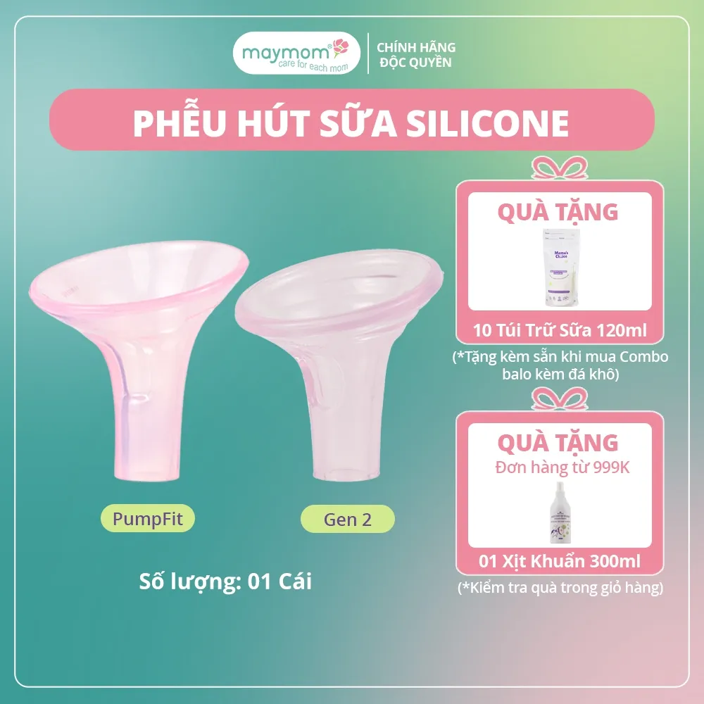 Review Phễu Hút Sữa Silicone PumpFit Mama's Choice: Êm Ái, Thoải Mái, Tương Thích Mọi Máy