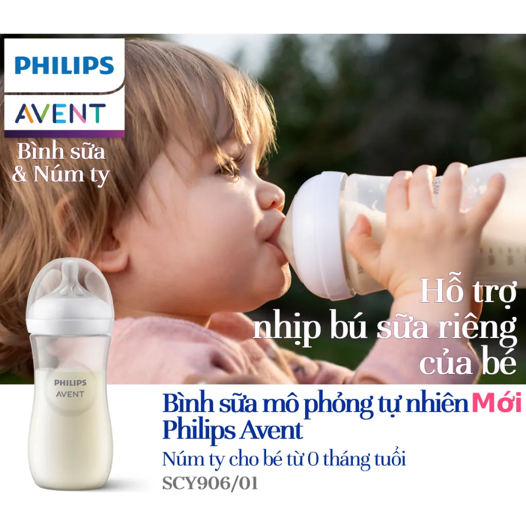 Ảnh Philips Avent Bình sữa mô phỏng tự nhiên 330ml mới (núm ty phản ứng tự nhiên) SCY906/01 4