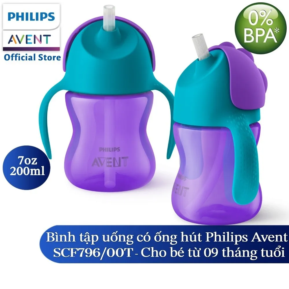 Ảnh Philips Avent Bình Tập Uống Có Ống Hút Cho Bé 9 Tháng Tuổi 200ml 2