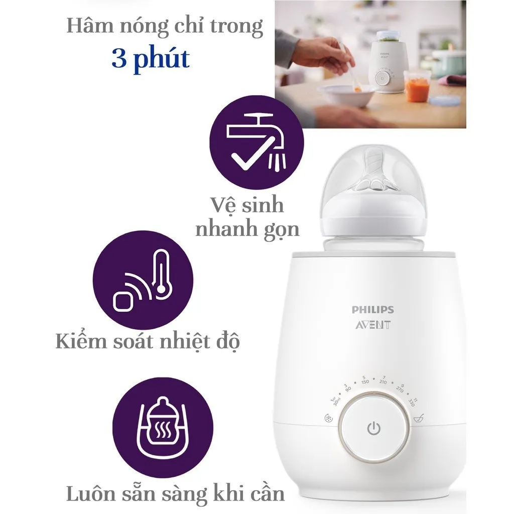 Ảnh Philips Avent Máy Hâm Sữa Và Thức Ăn Siêu Tốc Bằng Điện 2